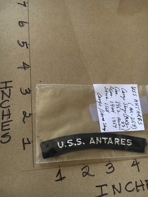 US NAVY SHOULDER STRIP TAB *** rocker *** Patch USS Antares