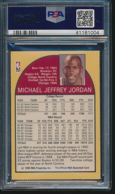 PSA 10 MICHAEL JORDAN 1990-91 90-91 Hoops Team Night Sheets