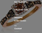 Le Vian 14K Rose Gold Halo Promise Ring 0.50 cts White Chocolate Diamonds Size 6 — photo 2