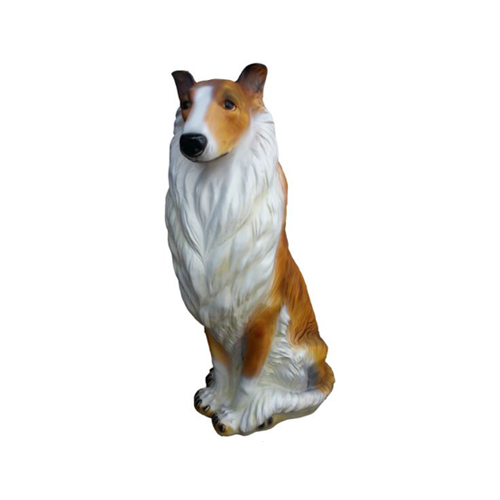 Langhaarcollie Hund Deko Figur Statue Skulptur 90Cm Figuren Statuen Skulpturen-image