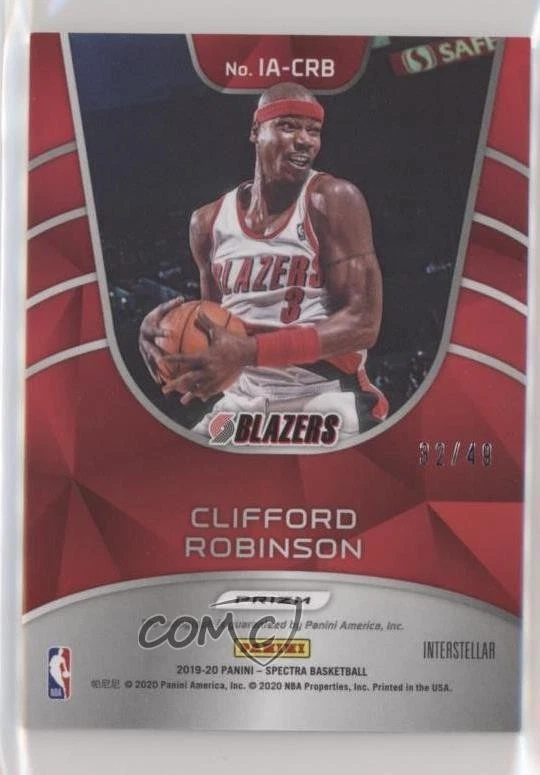 2019 Panini Spectra Icons Interstellar Prizm /49 Clifford Robinson #IA-CRB Auto - Image 2 of 2