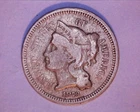 1873 Three Cent Nickel — photo from another recent sale