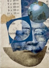 ACEO Original OOAK/ vintage magazine/math book papers and stickers "Illogical"