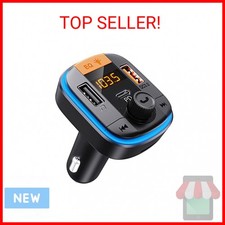 Bluetooth FM Transmitter for Car - BAISHUN Bluetooth 5.0 Adapter PD20W QC3.0 Cig