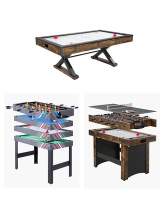 Uimoso 48/54/84'' Multi-Game Table: Air Hockey, Foosball, Ping Pong, and More