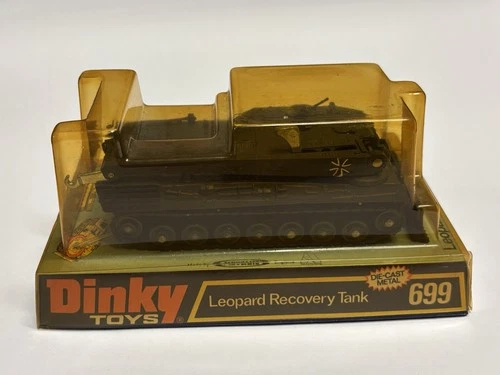 Vintage Diecast Dinky Toys #699 German Leopard Recovery Tank Military Vehicle