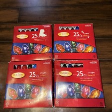 4 Holiday Living C7 Christmas Lights Multi Color 25ct New Never Used