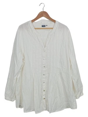 Michèle Boyard Chemisier Femme Blanc Classique Coton (EU 52) - Photo 1/4