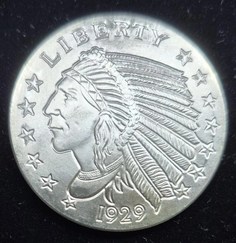 1 Troy oz Incuse Indian Eagle .999 Fine Silver Round Golden State Mint (#259)