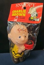Vintage Peanuts Figure Vinyl Squeak Toy Charlie Brown NEW SEALED
