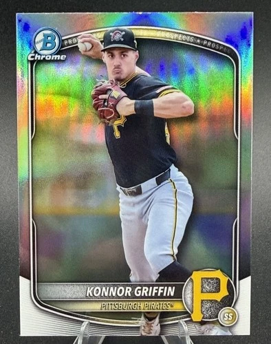 2025 Bowman Chrome KONNOR GRIFFIN #BDC-102 Silver Refractor Rookie Card PIRATES
