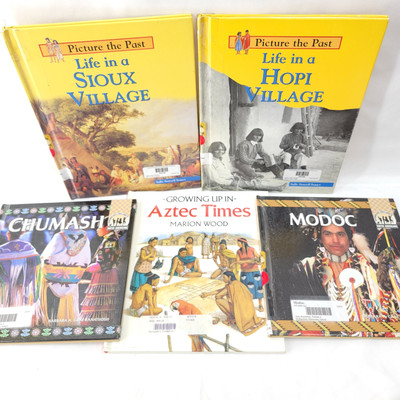 Lot of 5 Native American Indian Aztec Childrens Books Homeschool Social Studies
