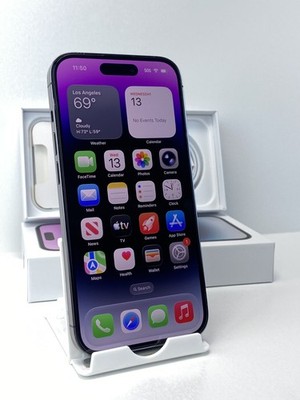 Apple iPhone 14 Pro A2650 128GB Deep Purple 98% battery health Factory Unlocked