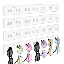4 Pieces Acrylic Sunglasses Organizer, Clear Hanging Eyewear Glasses Storage ...