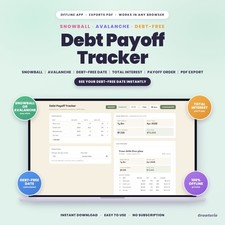 Debt Payoff Tracker App - Snowball & Avalanche Debt Planner, PDF
