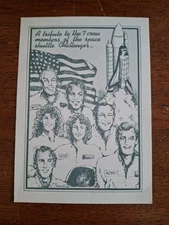 SIGNED BY ARTIST Laura Tarantino NASA Tribute to Space Shuttle Challenger Crew