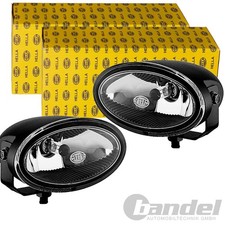 2x HELLA HALOGEN FERNSCHEINWERFER SATZ OVAL SCHWARZ 12V | 1FA 008 283-011