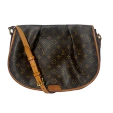$1650 Louis Vuitton 2011 France Brown Monogram Menilmontant Crossbody Bag MM