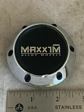 MAXXIM Custom Wheels Chrome Black Logo Wheel Rim Hub Cover Center Cap C-097-1