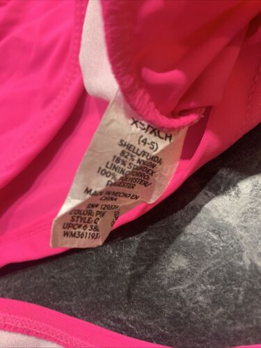 OP GIRLS TWO PIECE BIKINI SWIMSUIT BRIGHT PINK GLITTER XS 4/5 - Picture 3 of 7