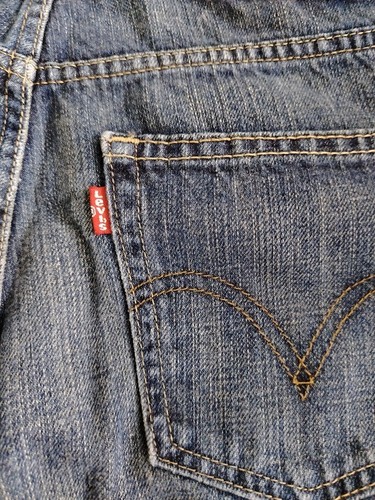 Levis 514 Jeans Womens Reg 16 Slim Straight 28x28 Dark Wash Denim - Picture 6 of 14