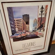 Vintage 1990 SCCA Trans-Am Championship Framed Poster Road Racing Limited Edit.