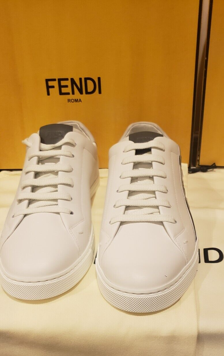 Fendi FF Logo Leather Sneakers White | eBay Fendi FF Logo Leather Sneakers White | eBay
