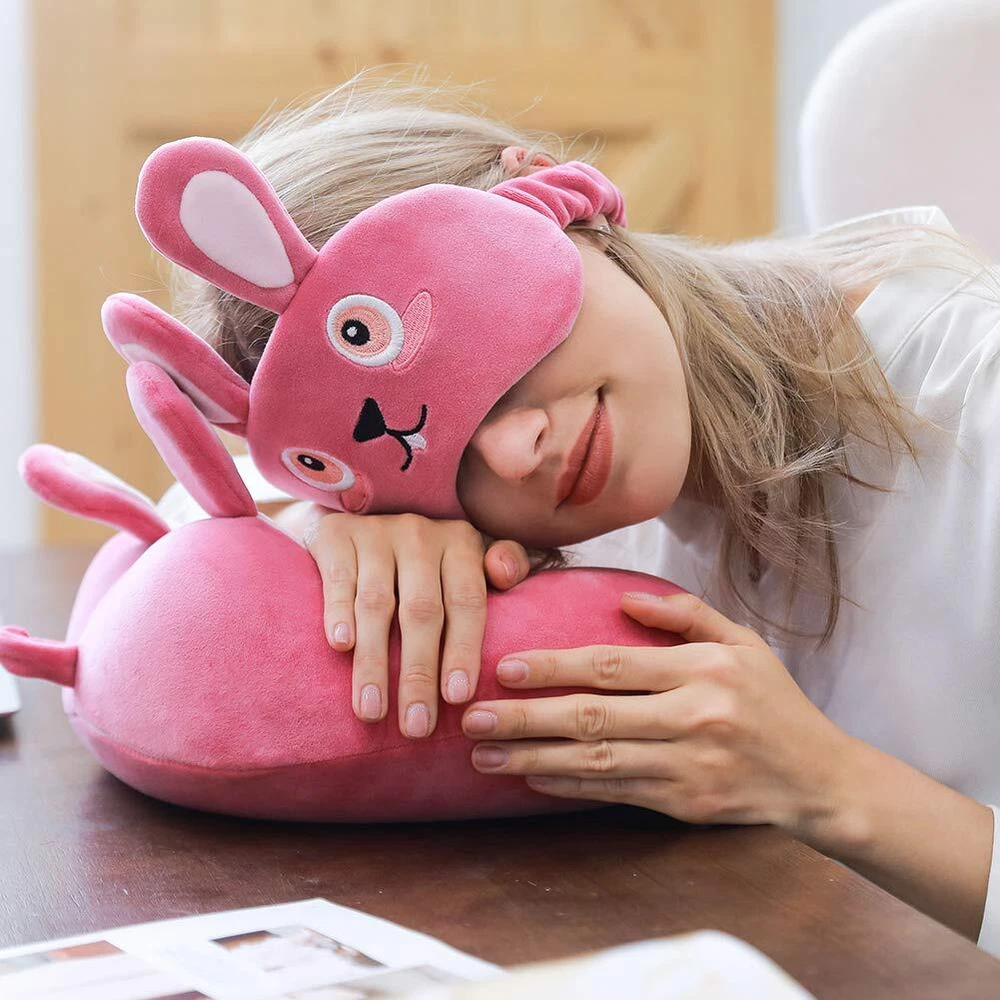 Travel Pillow, Memory Foam Neck Pillow with 360-Degree Comfortable Airplane P...