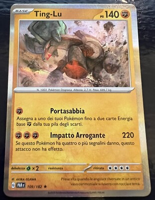 Pokemon Karte Zeitparadoxon PARit DEU: TING-LU 109/182 Rare Holo