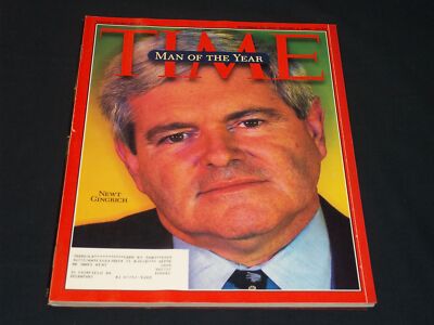 1996 JANUARY 1 TIME MAGAZINE - NEWT GINGRICH MAN OF THE YEAR COVER - H 6522