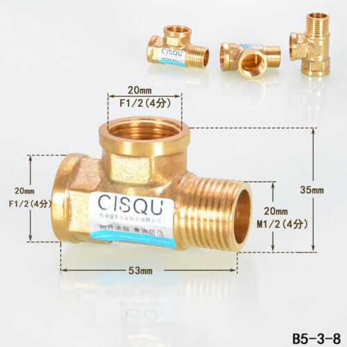 1/2 Zoll Gewindefittings aus Messing Schraubfitting Fittinge Fittings IG und AG - Bild 14 von 19