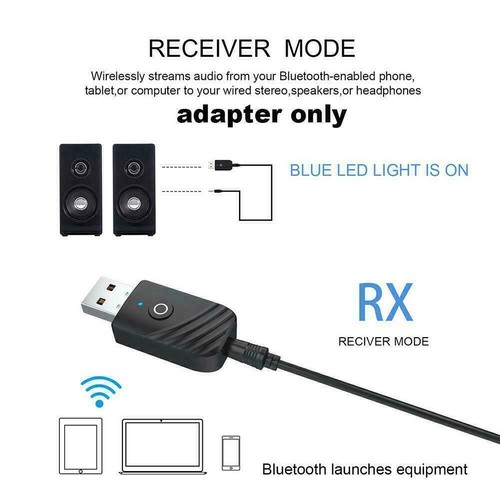 Nadajnik i odbiornik Bluetooth 5.0 3 w 1 3,5 mm, do telewizora domowego K6E* . O7E9 G7X8 - Zdjęcie 7 z 11