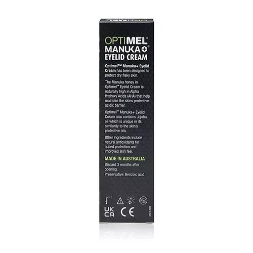 3x Optimel Manuka Eyelid Cream Flaky Skin Dryness 15g - Picture 3 of 5