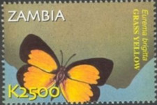 Zambia #SG896e MNH 2002 Butterflies Broad Bordered Grass Yellow 990e