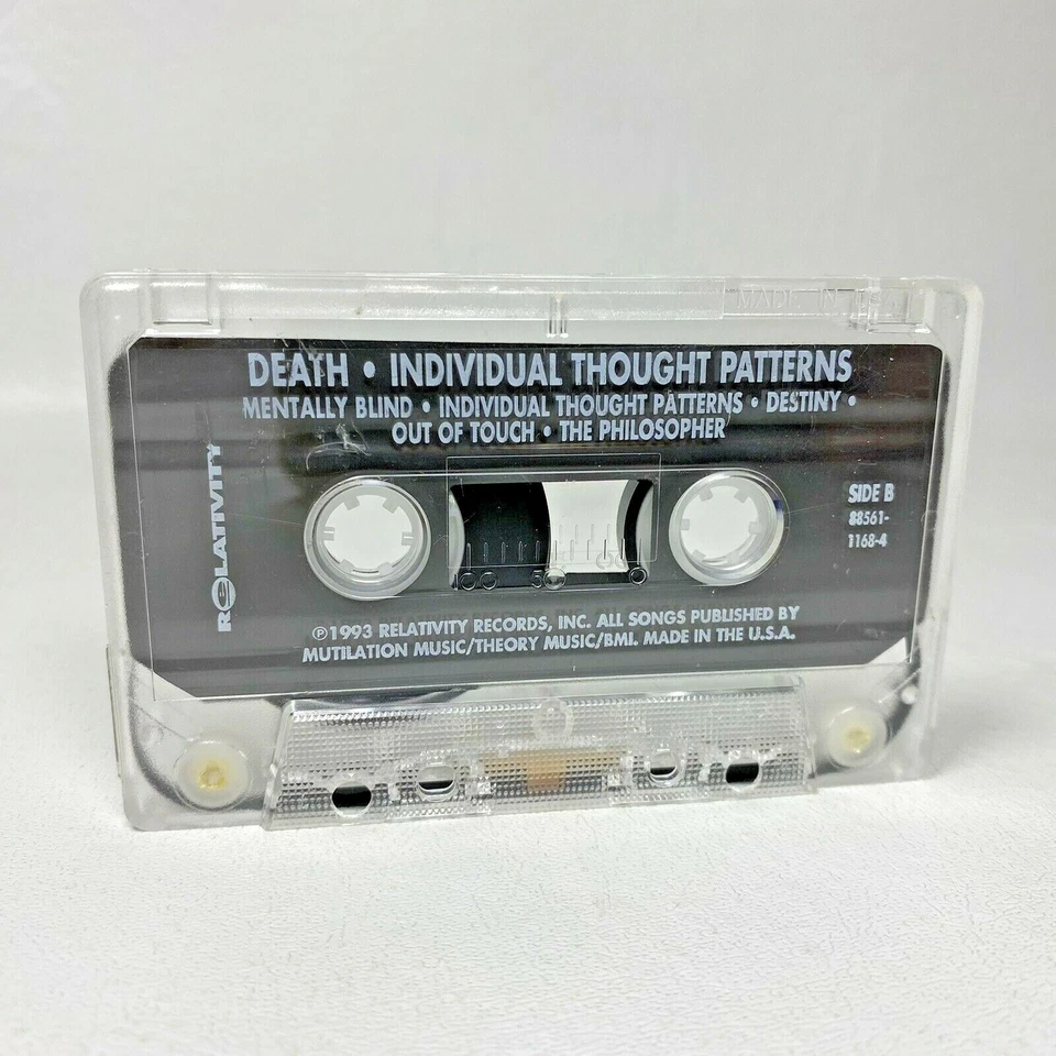 Vtg 1993 DEATH Individual Thought Patterns Cassette Tape Heavy Death Metal OOP - Image 3 of 4