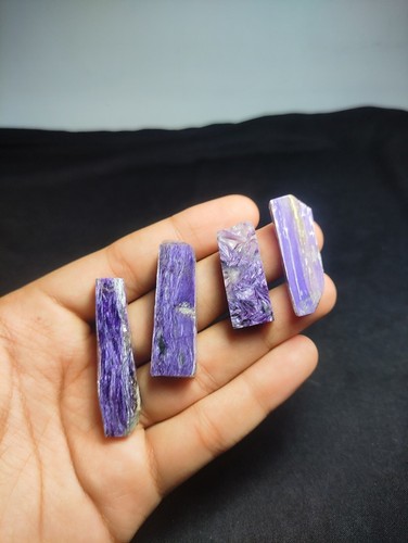 Natural Charoite Polished Slices – Vivid Violet Minerals, Sizes , Weights - Picture 2 of 7