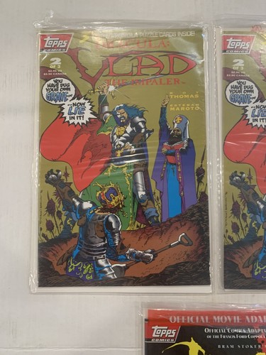 Topps Bram Stoker's Dracula #1, 4! Vlad el Impailer #1, 2, 2! Precintado con tarjetas - Imagen 6 de 6