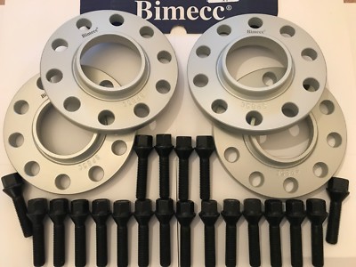 ALLOY WHEEL SPACERS BIMECC 10mm x2 + 20mm x2 SILVER M12X1.5 BOLTS- MERCEDES 66.6