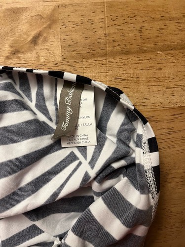 Tommy Bahama One Piece Swimsuit Zebra Halter Top Detailed Waist Size 10 - Picture 4 of 6