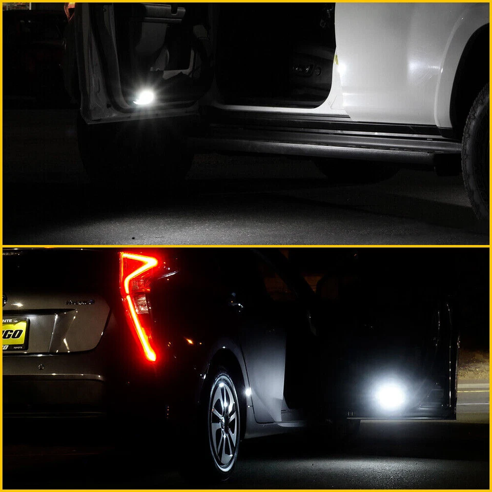 Par de luces LED de cortesía laterales izquierda blanca derecha para Toyota 4Runner 2010-2022 Foto 3 de 4