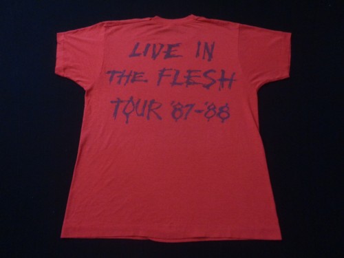Vintage Alice Cooper Shirt Mens Medium Live In The Flesh Tour 80s Single Stitch - Picture 2 of 12