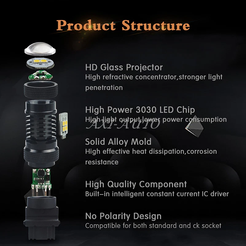 3157 Ámbar Blanco Switchback Giro LED Luz Señal Bombilla Para Ford Super F-350 Duty Foto 4 de 4