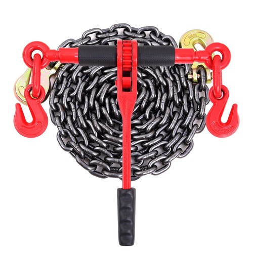 Carpeta de trinquete G80 5/16"-3/8" carpetas de carga 26000 lb con cadenas de 10'/20' paquete de 2 - Imagen 4 de 9