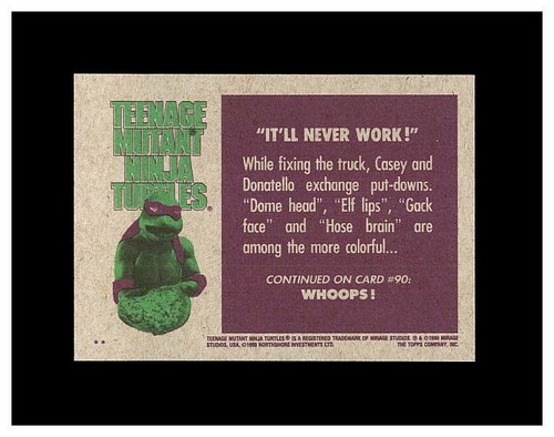 1990 TOPPS TEENAGE MUTANT NINJA TURTLES TMNT YOU PICK CARDS, STICKERS & PUZZLE - Picture 178 of 290