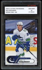NILS HOGLANDER 2020-21 UPPER DECK UD STAR HOCKEY 1ST GRADED 10 ROOKIE CARD NHL