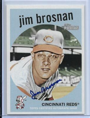 2008 TOPPS HERITAGE REAL ONE JIM BROSNAN SIGNED AUTO #ROA-JB CINCINNATI REDS
