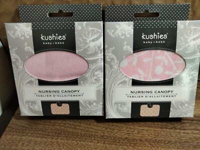 Kushies Nursing Canopy Cotton Lot Of 2 Girl