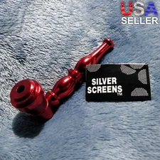 NEW Small Red Stylish Smoking Pipe Tobacco Herb Portable Metal Pocket Size