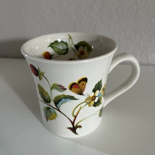 James Kent Old Foley Staffordshire Strawberries Butterflies Coffee Mug Cup