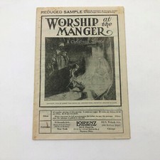 Music Booklet Worship at the Manger  Follow the Star 1929 Lorenz Publishing